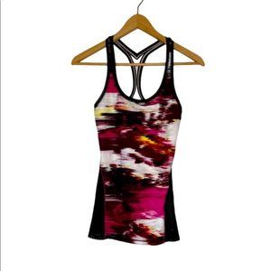 lululemon athletica | Cool Racerback Shine on Tank Top | Pink Abstract | Small